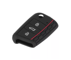 Autókulcs tok VW, gumi, fekete (80162)
