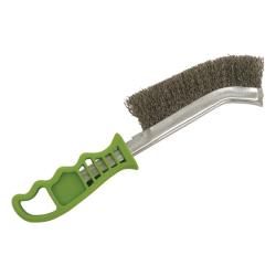 Extol drótkefe hajlított, műanyag nyél; rozsdamentes acél, 24cm, 30mm szálhossz (960018)