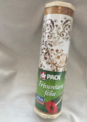 Frissentartó fólia vágókéssel vastag Rollbox 270 m arany mintás