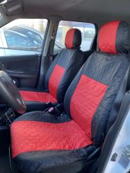 Cipzárosztható üléshuzat, fekete / piros UL-YH23001R