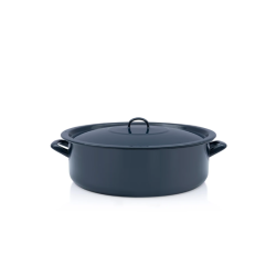 Metalac Classic zománcozott lapos lábas fedővel 40 cm, 20 L (355979)