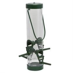 Madáretető hengeres műanyag esővédett 6x6x25 cm (8922092)