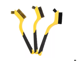 Réz, acél, műanyag kefe szett 3db/csomag (W16371)