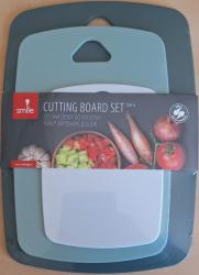 MPM Smile vágódeszka készlet, 3db szürke-zöld-bézs (SDB-6)