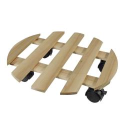 NATURE görgős virágtartó talp, fából 8x35cm (6070233)