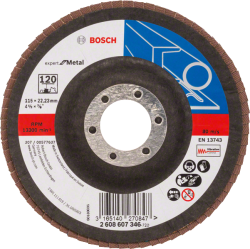 Bosch X551 Zirkon legyezőtárcsa o 115 mm, o 22.23 mm, P120
