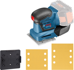 Bosch GSS 18V-10 akkus rezgőcsiszoló, tartozékkészlettel, akkumulátor nélkül (06019D0200)