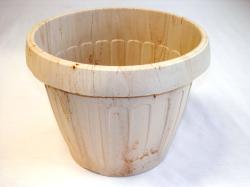 Virágtartó, hordó alakú, 50 cm, drapp, környezetbarát anyagból (272-Fa)