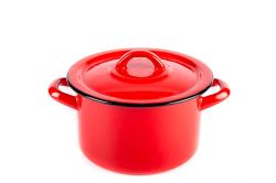 Bonyhádi hagyományos zománcozott fazék + fedő 20 cm