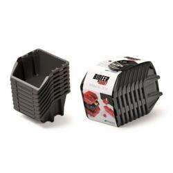 Tárolódoboz 118x85x144mm fekete 8db (5982235)