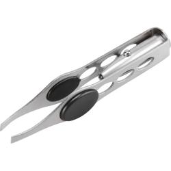 Extol csipesz LED fénnyel, rozsdamentes acél, hossz: 95mm, pofák szélessége: 4mm, 3×1,5V elemmel (LR