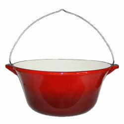 Zománcozott öntöttvas bogrács 16 L piros (12013)