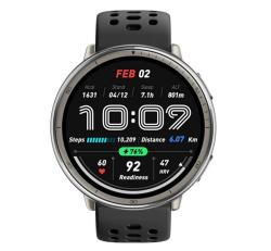 Amazfit ACTIVE 2 okosóra (bőr szíj, aktivitásmérő, GPS, 160 sport mód, NFC, vízálló, 5 ATM + sziliko