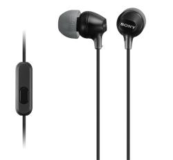SONY fülhallgató SZTEREO (3.5mm jack, mikrofon, felvevő gomb) FEKETEMDR-EX15AP_B