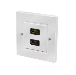 Logilink HDMI fali lemez csatlakozóval HDMI aljzat, 2 port, fehér
