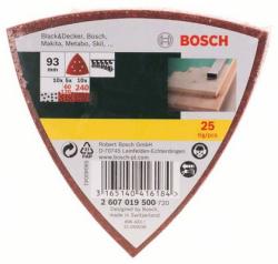 Bosch 25 részes csiszolópapír szett deltacsiszolóhoz, 60, 120, 240-es szemcseméret, 93 mm (260701948