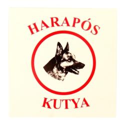 SB  tábla műanyag 13x13cm kutya szimbólum (3970143)