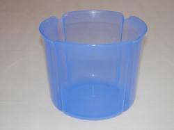 Virágtartó kaspó, szirom formájú, 17 cm, kék műanyag (215)