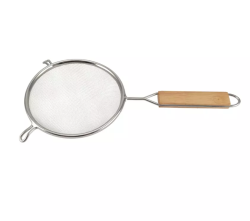 Cseh szűrő 14 cm, rozsdamentes, fa nyéllel (16694)