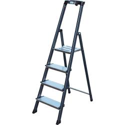 Krause Monto Securo lépcsőfokos állólétra eloxált 4 fokos  (126429)