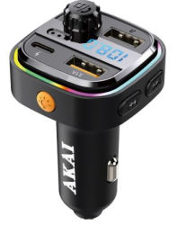 Akai FM transzmitter és töltő FMT-26BT