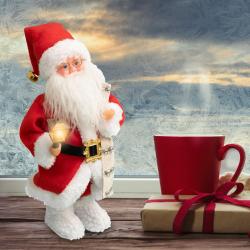 Home táncoló, zenélő mikulás lámpással (KDD 35)