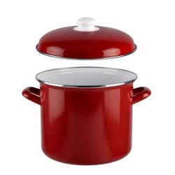 Perfect Home zománcozott fazék + fedő 16 cm, piros (14408)