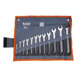 Extol CrV csillag-villáskulcs készlet 12 darabos (6333)