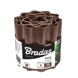 Bradas gyepszegély hullámos 9m x 20cm, barna (1503138 - OBFB 0920)