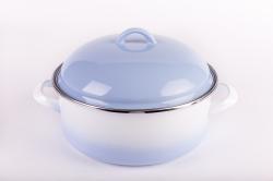 Bonyhádi zománcozott lábas + fedő kék árnyalt 20 cm