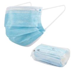 Szájmaszk (3 rétegű, gumis fülpánt, 50db/doboz) VILÁGOSKÉK