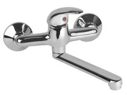 Viking mosogató-mosdó csaptelep 35mm kerámia betét, falra szerelhető, egyenes (65007)