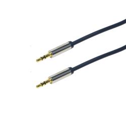 Logilink CA10300 audió kábel 3.5 mm Sztereó M/M egyenes, 3 m, kék