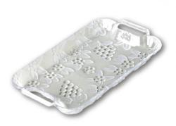 Gyümölcsmintás műanyag tálca 17x30 cm (886)