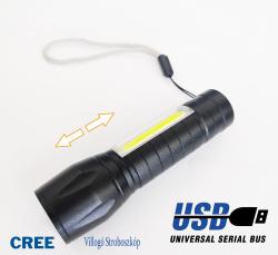 USB-ről tölthető akkumulátoros CREE led zseblámpa 16035W