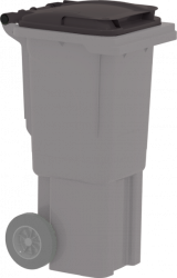 Kukafedél 60 L-es kerekes kukához, antracitszürke (16460)