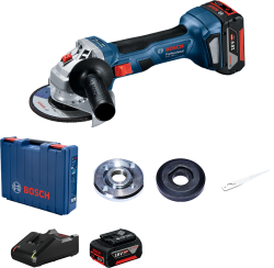 Bosch GWS 180-LI Akkus sarokcsiszoló 2X4.0Ah akksival + GAL18V-40 EU töltő + szállítókoffer (06019H9