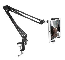 Asztali tartó (asztallapra rögzíthető, állvány, állítható, dönthető, 360°, alumínium, 4.4-7.7