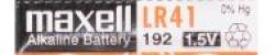 Maxell 1,5 V Gombelem 1db  LR41 1 db (Maxell LR41)