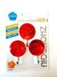 Öntapadós akasztó, 3 db GZ-13709 FOOTBALL