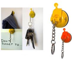 Rubytec Rhino mini tapadókorongos akasztó, piros (RU50320)