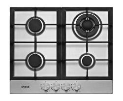 Samus beépíthető gázfőzőlap, wok égővel, inox (PSG-64SX2)