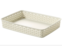 Curver Style A4 méretű rattan papírkosár krém (203397)
