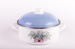Bonyhádi Nefelejcs zománcozott lábas + fedő 24 cm