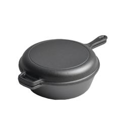 Perfect Home öntöttvas 2in1 nyeles lábas serpenyő fedővel 26,5 cm (14792)