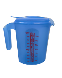 Mércés műanyag kancsó tetővel 1L, kék (533/1)