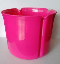 Virágtartó kaspó, szirom formájú, 17 cm, magenta (215)
