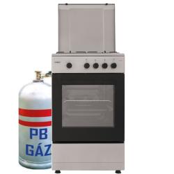 Samus (SM450BSSSZRK) gáztűzhely PB-gáz üzemű, 4 égős, 50 cm, szürke