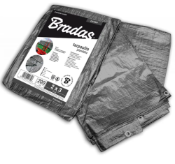 Takaróponyva erősített 200g, 6x8m, szürke (1502953 - PLG2006/8)