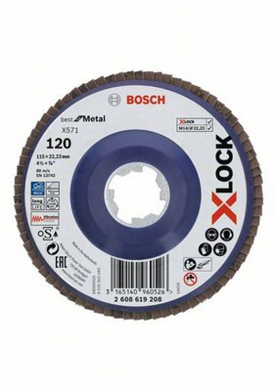 Bosch X-LOCK Legyezőtárcsa BfM,115,G12 o 115mm, G 120, X571,  (2608619208)